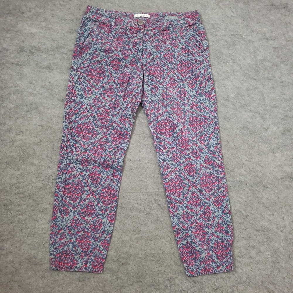 Cabi Pants Womens 8 Blue Purple Dress‎ Slacks Low Rise Floral Casual Ladies